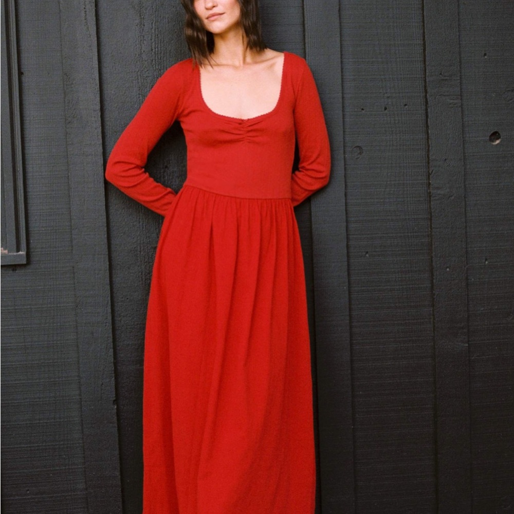 The Ramona Dress (in crimson)
